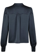 Rosslyn V-Hals Satijnen Blouse | Neo Noir