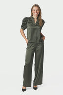 Emmett Satijnen Geklede Pantalon Broek | Neo Noir