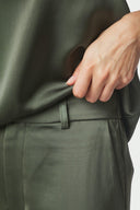 Emmett Satijnen Geklede Pantalon Broek | Neo Noir