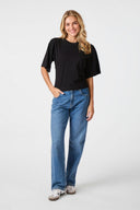 Asha Boxy Centered T-Shirt | Neo Noir