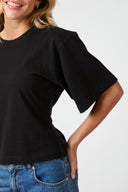Asha Boxy Centered T-Shirt | Neo Noir
