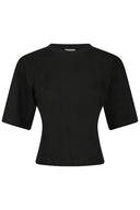 Asha Boxy Centered T-Shirt | Neo Noir