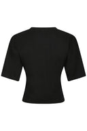 Asha Boxy Centered T-Shirt | Neo Noir