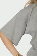 Asha Boxy Centered T-Shirt | Neo Noir
