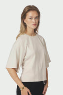 Asha Boxy Centered T-Shirt | Neo Noir