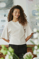 Asha Boxy Centered T-Shirt | Neo Noir