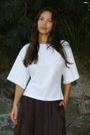 Asha Boxy Centered T-Shirt | Neo Noir