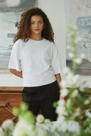 Asha Boxy Centered T-Shirt | Neo Noir