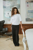 Asha Boxy Centered T-Shirt | Neo Noir