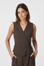 Samara Melange Mouwloos Wikkelvest Gilet