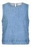 Svetlana Denim Jeans Braided Top