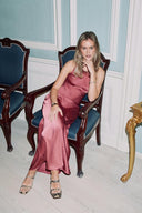 Celinie Maxi Satin Dress | Neo Noir