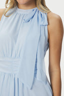 Marli Solid Chiffon Maxi Jurk