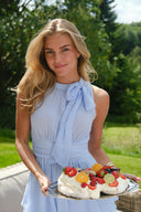 Marli Solid Chiffon Maxi Jurk