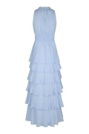 Marli Solid Chiffon Maxi Jurk