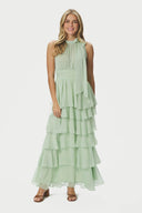 Marli Solid Chiffon Maxi Dress | Neo Noir