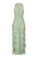 Marli Solid Chiffon Maxi Dress | Neo Noir
