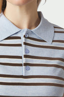 Mulann Gebreide Polo Top | Neo Noir