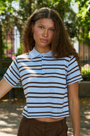 Mulann Gebreide Polo Top | Neo Noir
