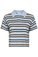 Mulann Gebreide Polo Top | Neo Noir