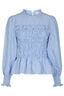 possa-twist-gestreepte-smock-blouse-light-blue-neo-noir-productfoto-vooraanzicht-1
