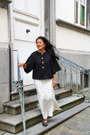 viso-polka-dot-rok-creme-neo-noir-modelfoto-vooraanzicht-1