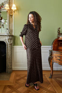 Viso Polka Dot Maxi Skirt | Neo Noir