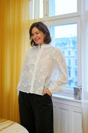 Oda Deco Embroidery Shirt Blouse | Neo Noir