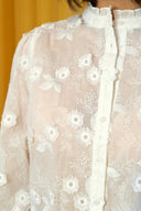 Oda Deco Embroidery Shirt Blouse | Neo Noir