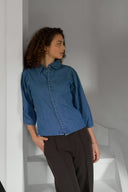 Wandana Denim Jeans Blouse | Neo Noir
