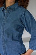 Wandana Denim Jeans Blouse | Neo Noir