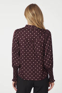 camisa-dot-blouse-burgundy-neo-noir-model-achteraanzicht-1