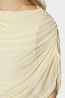 Cottuna Drapy Mesh Blouse | Neo Noir