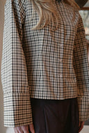 Rosa Geruite Hemd Blouse | Neo Noir