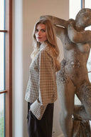 Rosa Geruite Hemd Blouse | Neo Noir