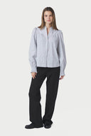 Astrida Gestreepte Strass Hemd Blouse | Neo Noir