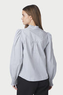 Astrida Gestreepte Strass Hemd Blouse | Neo Noir