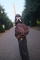 callisa-polka-dot-jas-brown-bruin-neo-noir-lookfoto-achteraanzicht-2