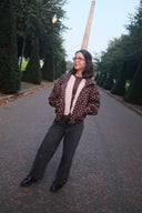 callisa-polka-dot-jas-brown-bruin-neo-noir-lookfoto-vooraanzicht-6