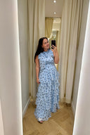 Marli Polka Dot Maxi Chiffon Dress ⏐Neo Noir