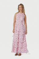 Marli Polka Dot Maxi Chiffon Jurk ⏐Neo Noir⏐RESTOCK IN JUNI