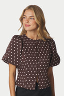 Anela Polka Dot Blouse | Neo Noir