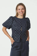 Anela Polka Dot Blouse | Neo Noir