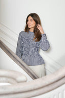Possa Big Striped Blouse | Neo Noir