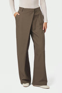 Calina Structure Wrap Pantalon Geklede Broek | Neo Noir