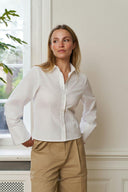 Rosa Oxford Gecentreerde Hemd Blouse | Neo Noir