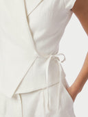 Salima Ramie Wrap Vest | Neo Noir