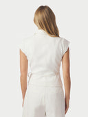 Salima Ramie Wrap Vest | Neo Noir