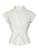 Salima Ramie Wrap Vest | Neo Noir
