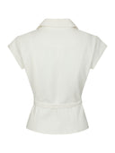 Salima Ramie Wrap Vest | Neo Noir